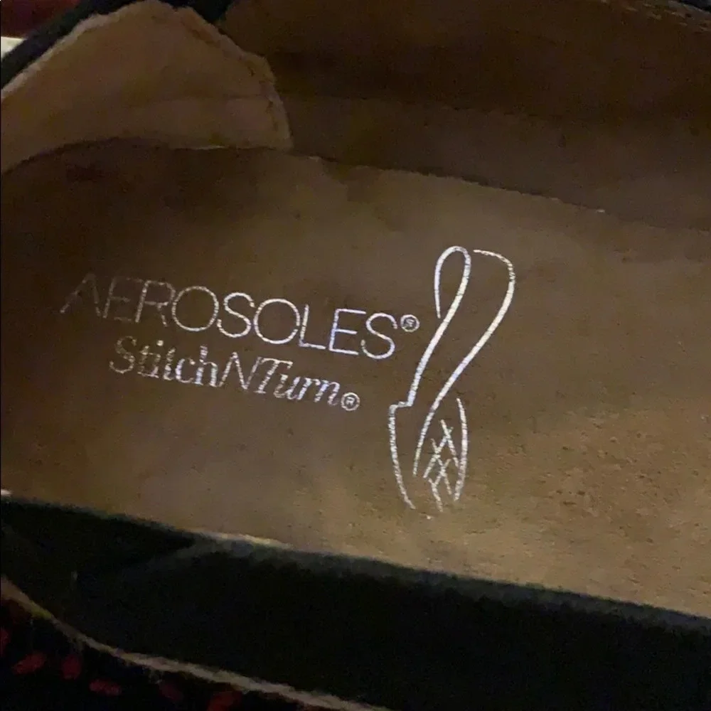 Aerosoles Black canvas espadrille slip on shoes